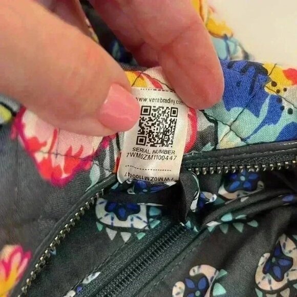 VERA BRADLEY CARSON MINI SHOULDER BAG PRETTY POSIES GREY REMOVABLE STRAP - Picture 8 of 8